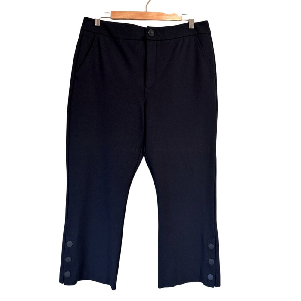 Cabi Navy Blue Wide Leg Trouser Dress Pants Womens 12 Casual Classic Cropped